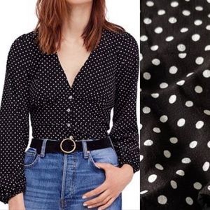 FREE PEOPLE Love Street Classic Polkadot Top